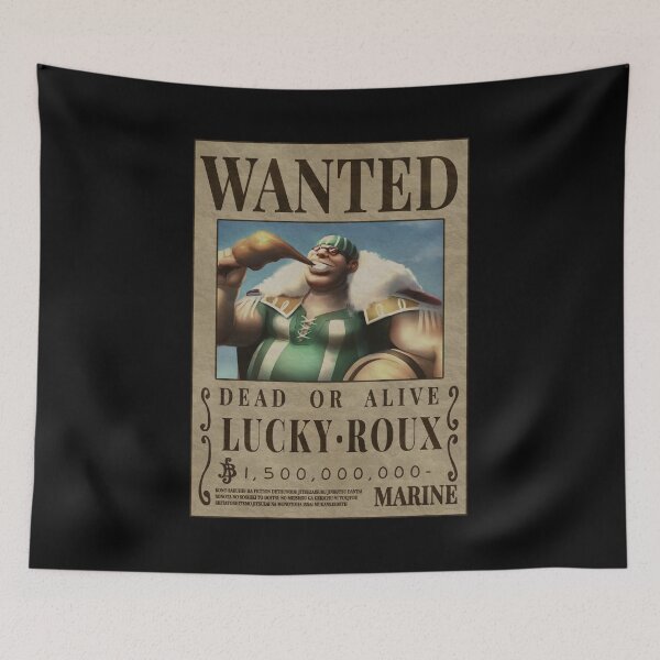 Aperçu de l'œuvre One Piece Lucky Roux Wanted Lucky Roo wanted poster créée et vendue par One Piece Bounty Poster.