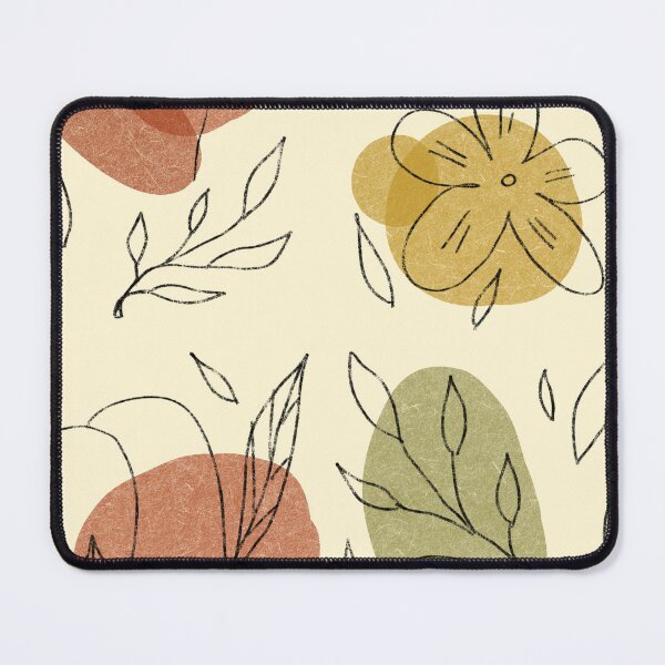 Item preview, Flower leaf geometry shape abstract beige pattern designed and sold by Yana Mustafina | Boho Soulful Designs.