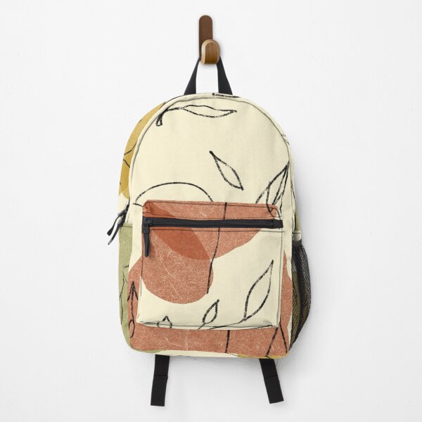 Item preview, Flower leaf geometry shape abstract beige pattern designed and sold by Yana Mustafina | Boho Soulful Designs.