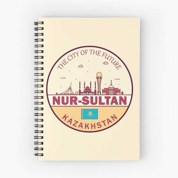 Item preview, Nur-Sultan Kazakhstan City Skyline Emblem designed and sold by KrisSidDesigns.