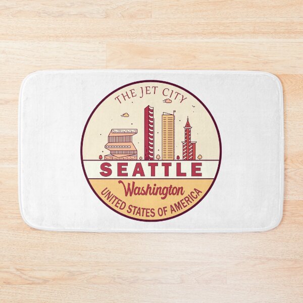 Item preview, Seattle Washington City Skyline Emblem designed and sold by KrisSidDesigns.