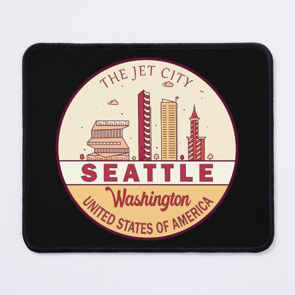 Item preview, Seattle Washington City Skyline Emblem designed and sold by KrisSidDesigns.