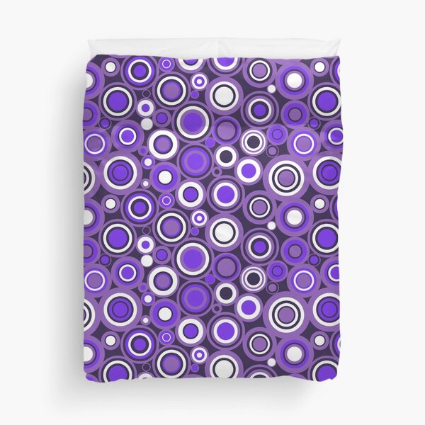 Item preview, Ultra Violet, Purple and White Circle Retro Pattern designed and sold by coverinlove.