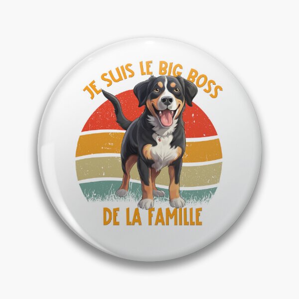 Item preview, Chien Bouvier de l'Entlebuch (Entlebucher Mountain Dog), I am the big boss of the family, for the lovers of the cattle dogs, in French designed and sold by isaweb.