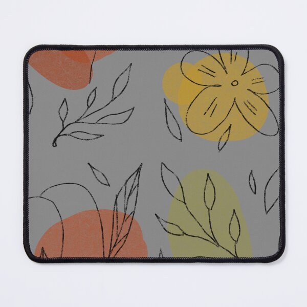 Item preview, Flower leaf geometry shape abstract grey pattern designed and sold by Yana Mustafina | Boho Soulful Designs.