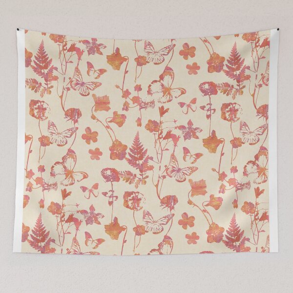 Item preview, Butterfly gardens designed and sold by Alessandro Remo Mazzoni Remotextiles.