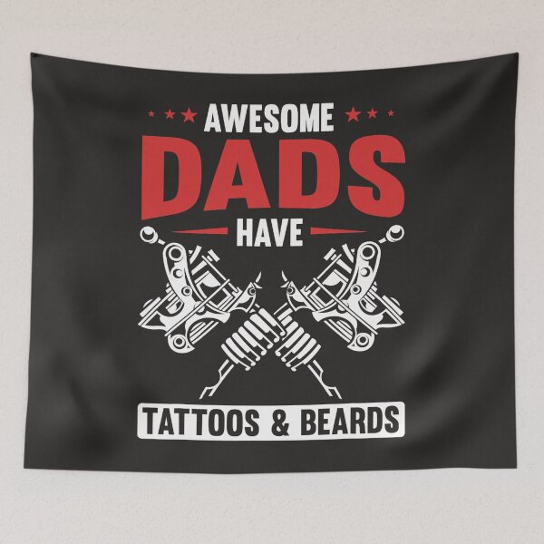 Item preview, Inked Tattooist Awesome Dads Have Tattoos And Beards Tattoo designed and sold by NicoleBegum.