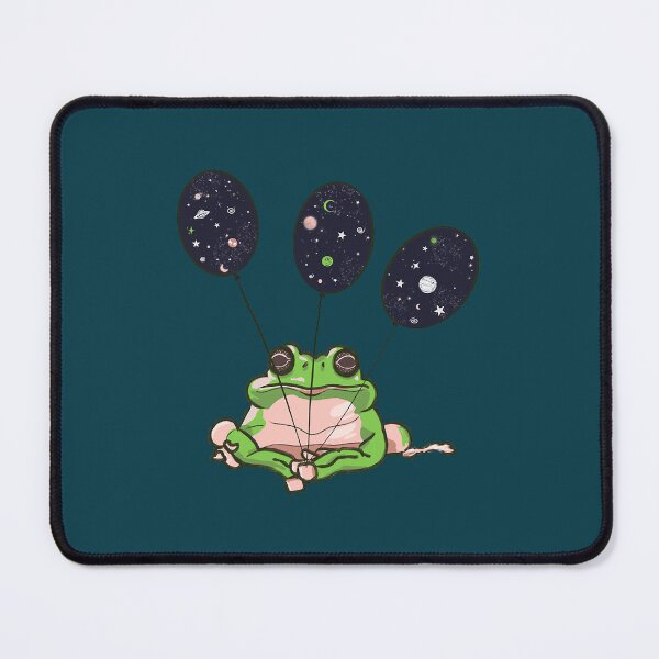 Item preview, Cute frog with space balloons designed and sold by KnightenKit.