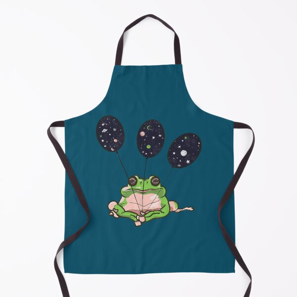 Item preview, Cute frog with space balloons designed and sold by KnightenKit.