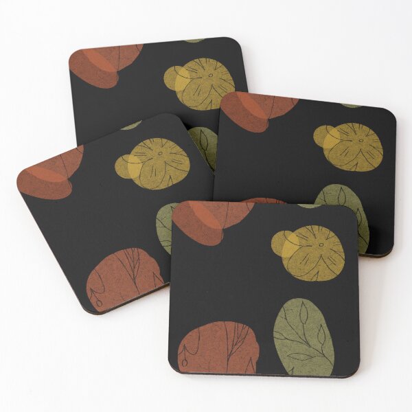 Item preview, Flower leaf geometry shape abstract black pattern  designed and sold by Yana Mustafina | Boho Soulful Designs.