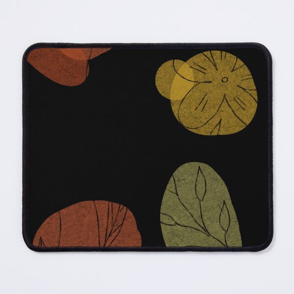 Item preview, Flower leaf geometry shape abstract black pattern designed and sold by Yana Mustafina | Boho Soulful Designs.