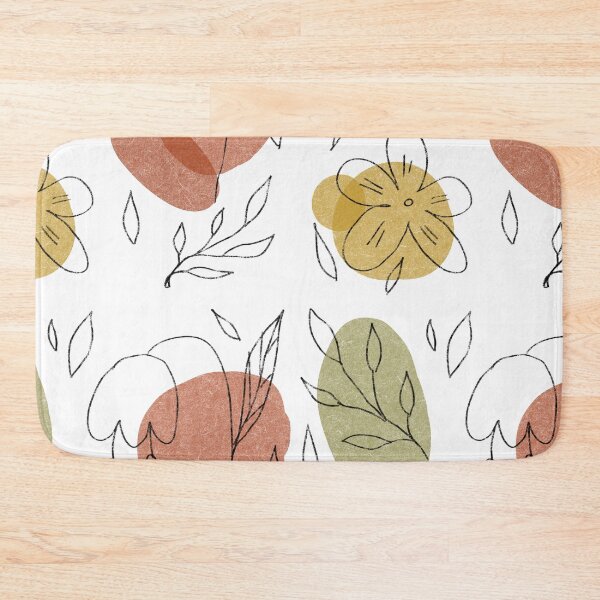 Item preview, Flower leaf geometry shape abstract simple pattern  designed and sold by Yana Mustafina | Boho Soulful Designs.