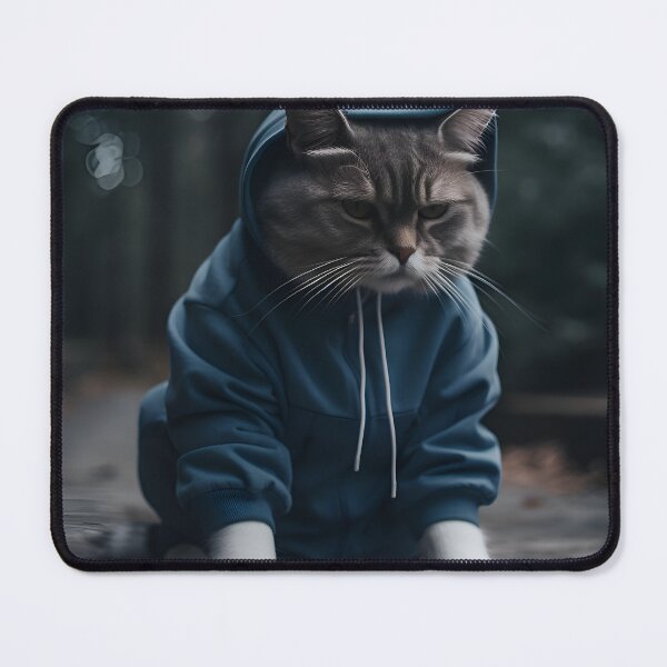 Item preview, cat in tracksuit designed and sold by Chaote-Shop.