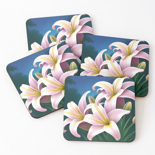 Item preview, Lily flowers blossom at night designed and sold by mrhighsky.