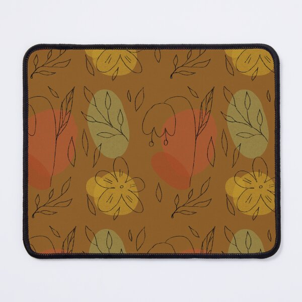 Item preview, Flower leaf geometry shape abstract brown pattern designed and sold by Yana Mustafina | Boho Soulful Designs.