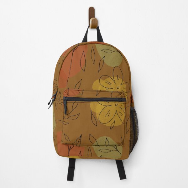 Item preview, Flower leaf geometry shape abstract brown pattern designed and sold by Yana Mustafina | Boho Soulful Designs.