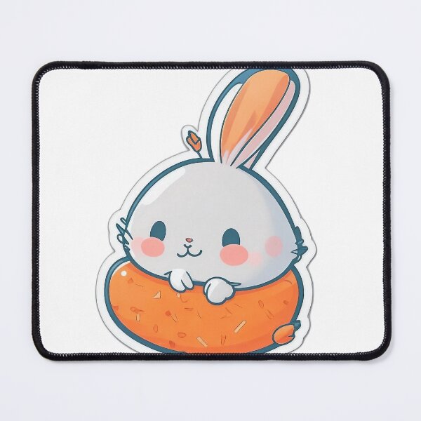 Item preview, Cute bunny white carrot pilow designed and sold by FFixation.