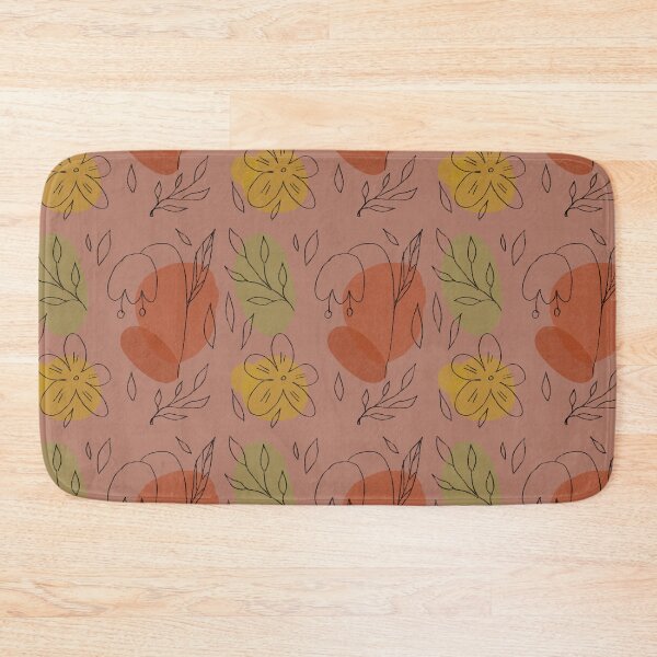 Item preview, Flower leaf geometry shape abstract pink pattern designed and sold by Yana Mustafina | Boho Soulful Designs.