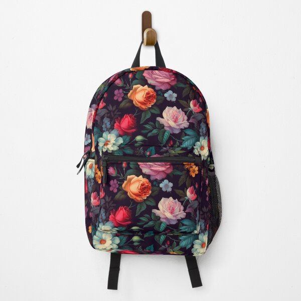 Item preview, Beautiful Flower Pattern: Painting on Dark Background, Daisy and Rose in Harmony designed and sold by Arti_choke.
