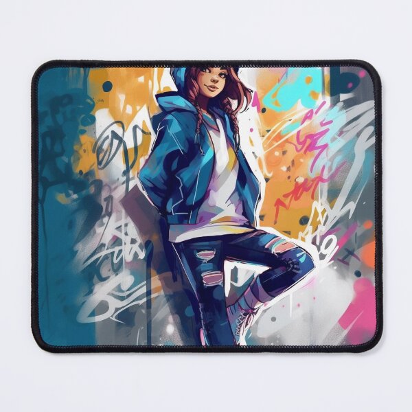 Item preview, graffiti girl in sketchbook style designed and sold by nolutsch.