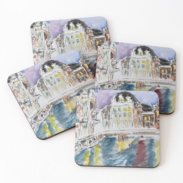 Item preview, Amsterdam Canal At Night designed and sold by HeartandStars.