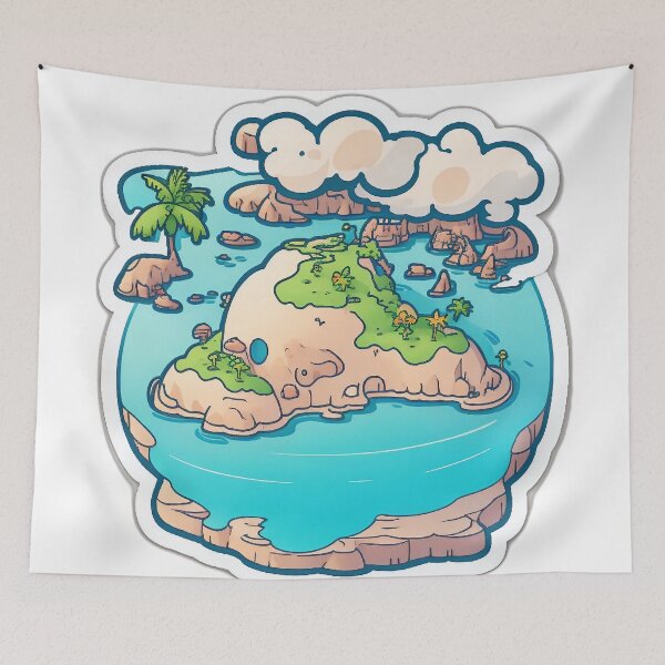 Item preview, Cute island sticker designed and sold by FFixation.