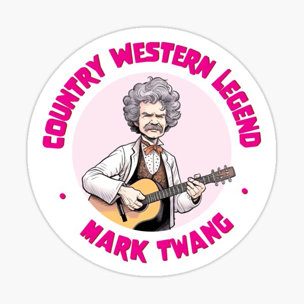 Mark Twain Humor // Mark Twang Sticker
