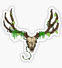 Moosiger Hirsch-Schädel Sticker