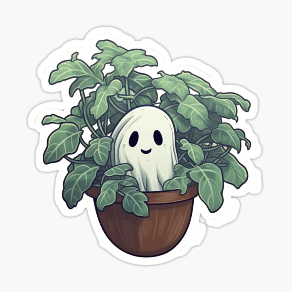 Vista previa del artículo con la obra «Fantasma en una planta», diseñado y vendido por Ways of Whimsy.