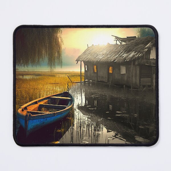 Item preview, Abandoned Shack In Swamp - Liminal Space Digital Concept Art designed and sold by liminal-concept.