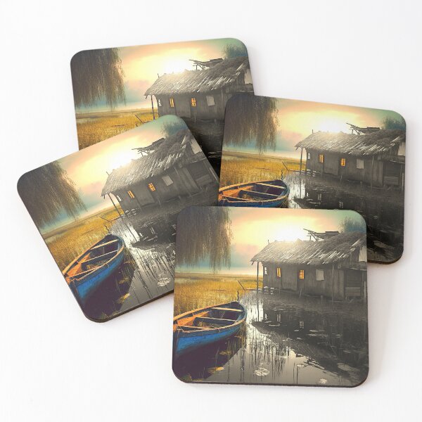Item preview, Abandoned Shack In Swamp - Liminal Space Digital Concept Art designed and sold by liminal-concept.