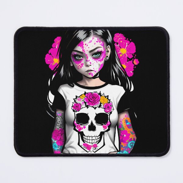 Item preview, Radiant Flowered Emblem: Skull as a Symbol of Floral Power designed and sold by Mechanical-Artt.