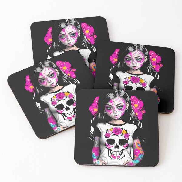 Item preview, Radiant Flowered Emblem: Skull as a Symbol of Floral Power designed and sold by Mechanical-Artt.