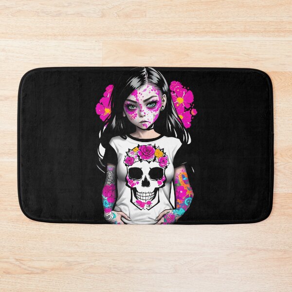 Item preview, Radiant Flowered Emblem: Skull as a Symbol of Floral Power designed and sold by Mechanical-Artt.