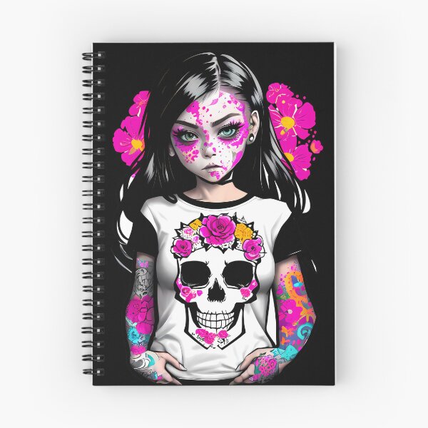 Item preview, Radiant Flowered Emblem: Skull as a Symbol of Floral Power designed and sold by Mechanical-Artt.