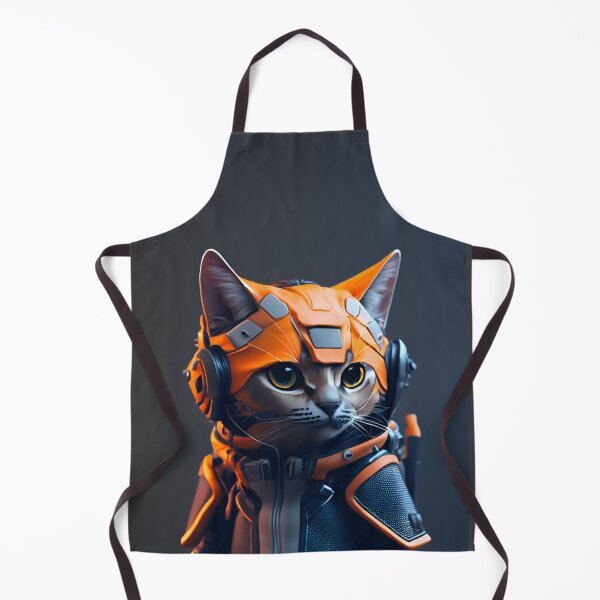 Item preview, futuristic soldier cat wearing ai designed and sold by dreemy3699.