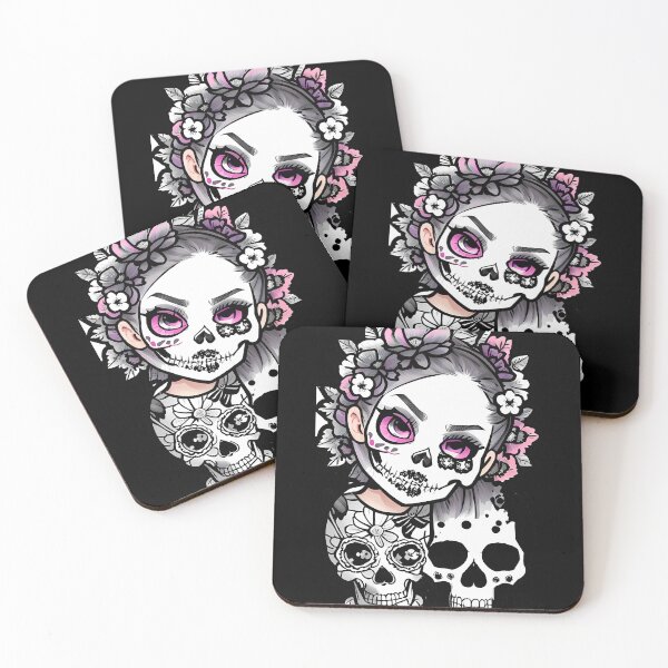 Item preview, Captivating Floral Grin: Enigmatic Skull with Grinning Flowers designed and sold by Mechanical-Artt.