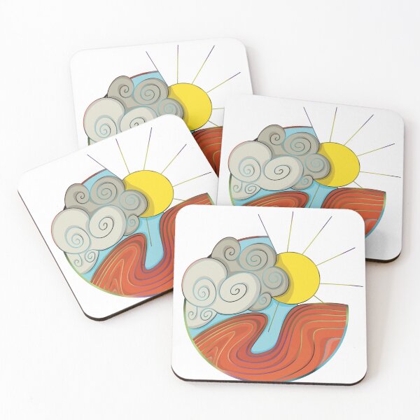 Item preview, sun with clouds and mountains designed and sold by Tercer-o.
