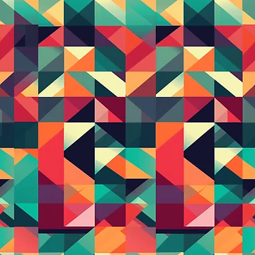 Artwork thumbnail, Colorful Geometric Pattern by HalconMaster