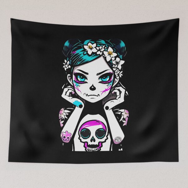 Item preview, Floral Skull Tribute designed and sold by Mechanical-Artt.