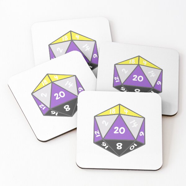 Item preview, DnD Non-binary Pride Dice designed and sold by PrintMage.