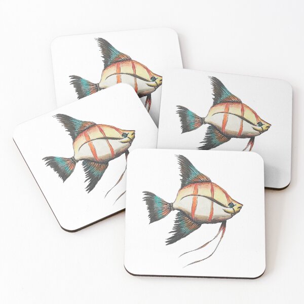Item preview, Angel Fish with Orange stripes designed and sold by kandras-art.