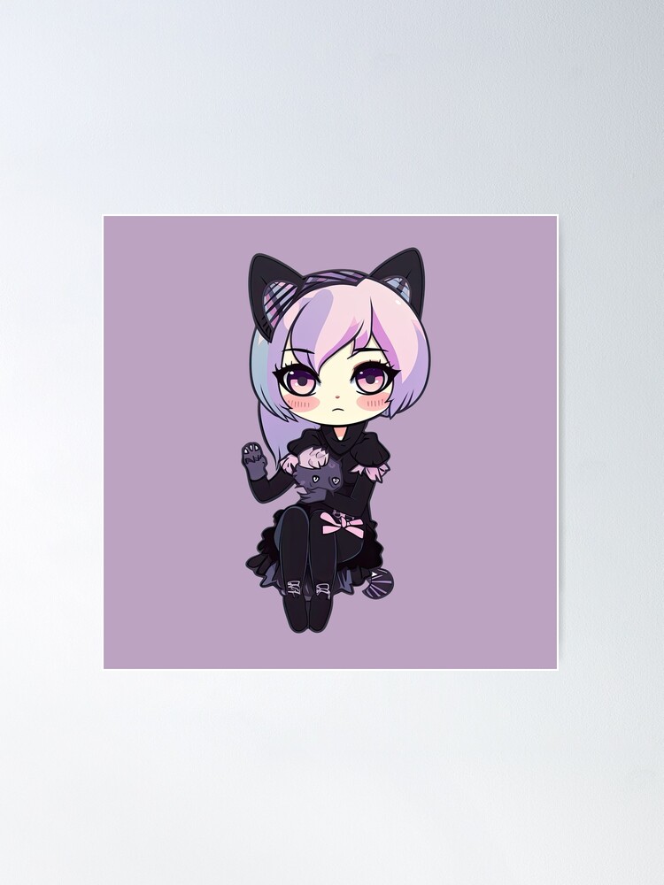 Pastel Goth Neko - Anime Style 11 Poster for Sale by good-candy