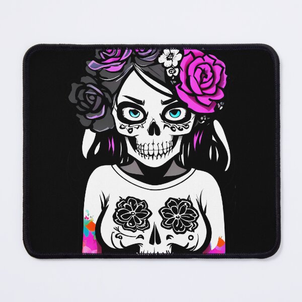 Item preview, Fierce Floral Fusion Skull designed and sold by Mechanical-Artt.