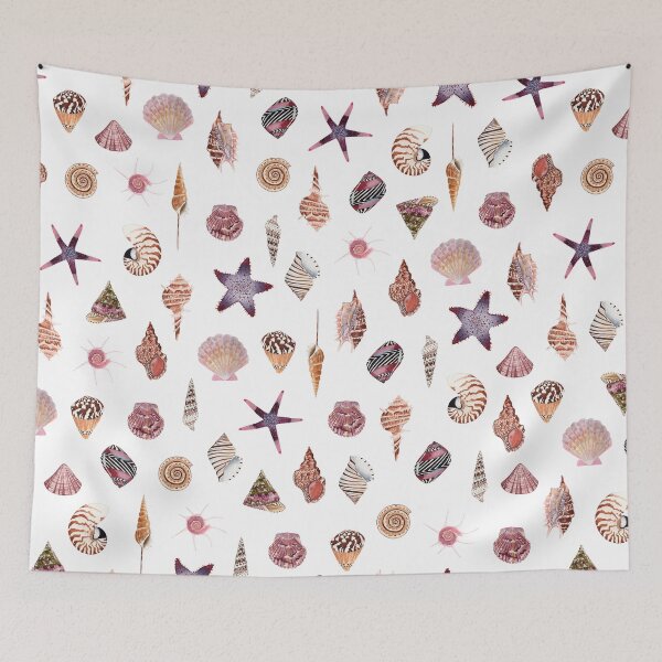 Item preview, SEASHELLS POSTER-white designed and sold by BEATRIZ ABAITUA.