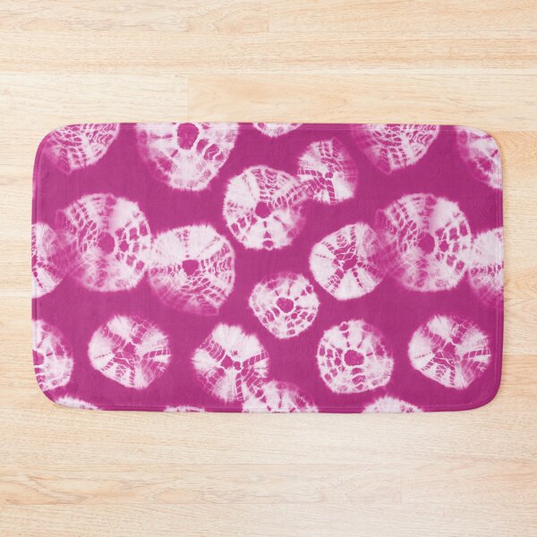 Item preview, Shibori Kumo tie dye white dots over pink fuchsia designed and sold by marufemia.