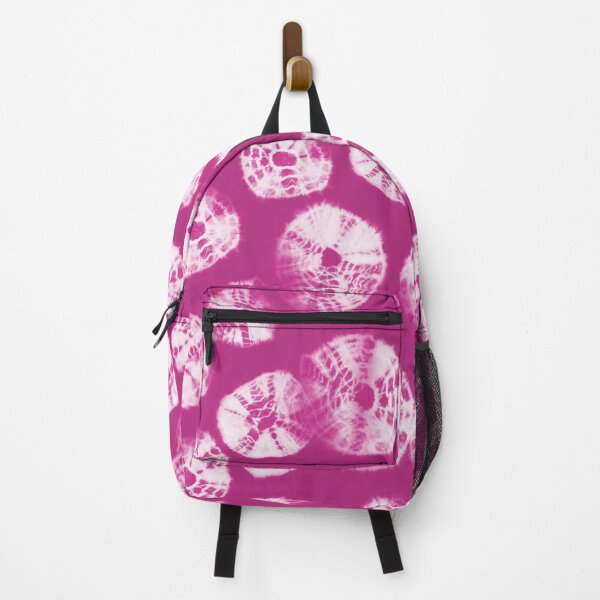 Item preview, Shibori Kumo tie dye white dots over pink fuchsia designed and sold by marufemia.