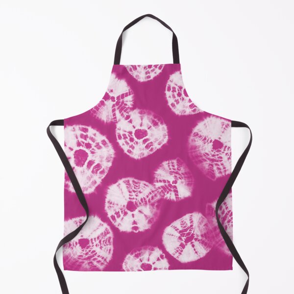 Item preview, Shibori Kumo tie dye white dots over pink fuchsia designed and sold by marufemia.