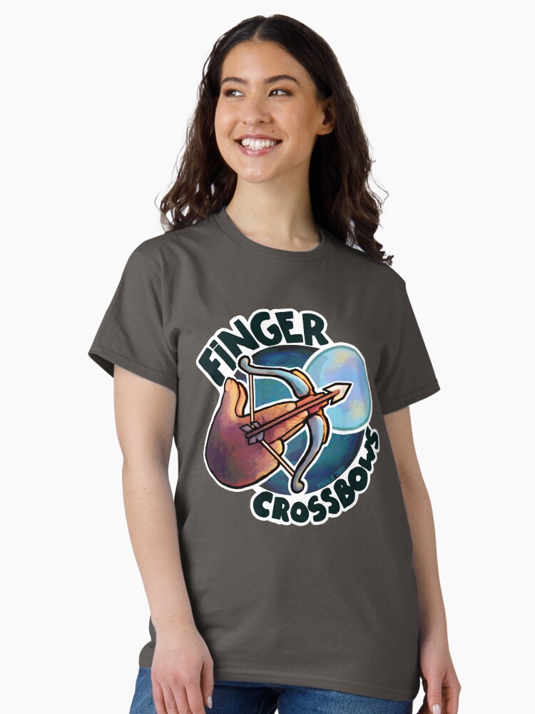 Thumbnail 1 of 7, Classic T-Shirt, Finger Crossbows designed and sold by ModifiedRollPod.