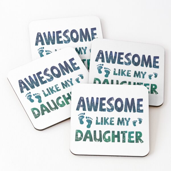 Item preview, Awesome like my daughter with foot prints designed and sold by Line2Rhyme.